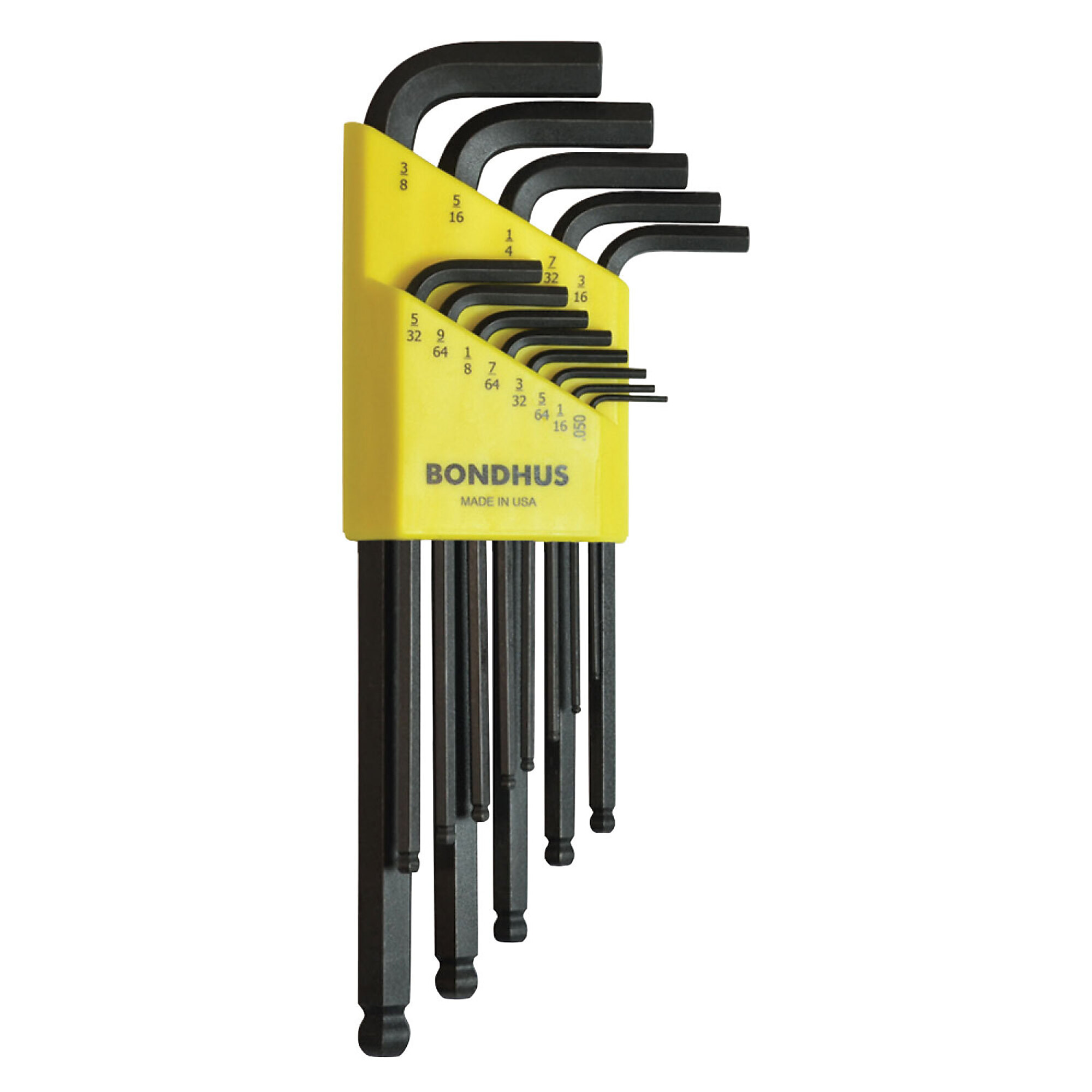Bondhus Ball End L-wrench Set of 13, .050-3/8", Model 10937